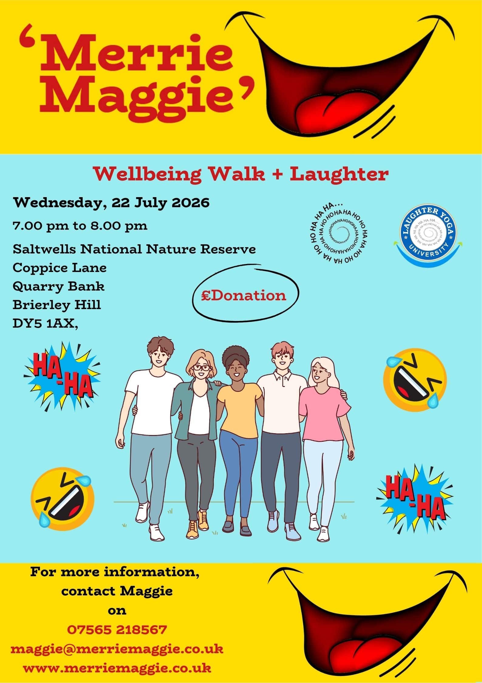 22-7-26 Wellbeing Walk + Laughter - Saltwells